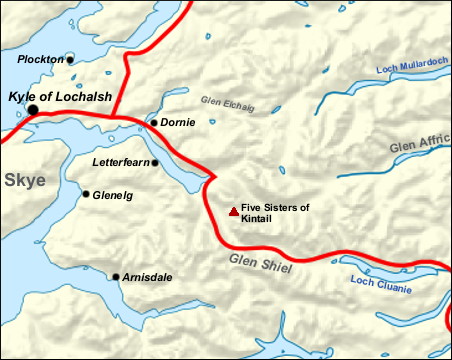 Kyle Of Lochalsh Map Kintail And Lochalsh (Walkhighlands)