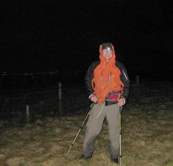 Fraser in the dark on Blairdenon Hill Fraser in the dark on Blairdenon Hill