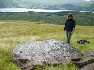Rockart Ben Lawers Property Manager Helen Cole pictured with the stone.