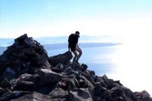 Finlay Wild leaving Gars-bheinn