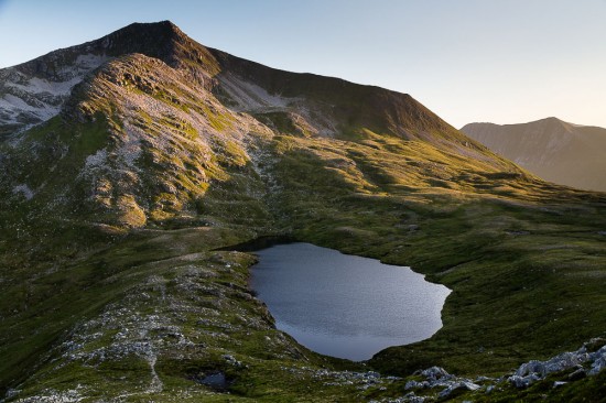 The Mamores - one of my favourite ever camps - a dry year and a breeze meant a pitch near the lake was possible