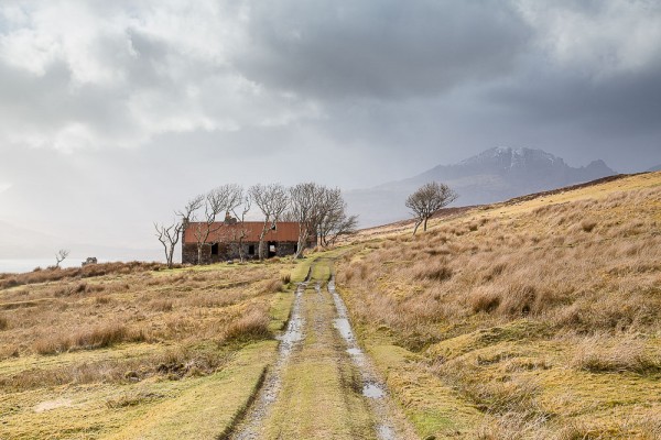 Part of the abandoned settlement of Suisnish, Skye, cleared for sheep by Lord Macdonald in 1853. Villagers were evicted into waist deep snow and their homes burnt.